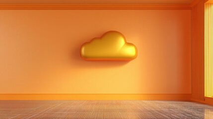 Poster - Cloud economy fragmentation tracker icon concept monitoring digital market segmentation and economic performance metrics