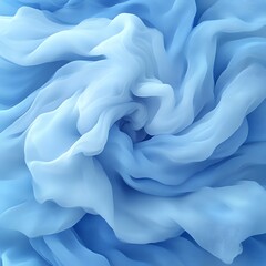Poster - Swirling, pastel blue fabric in a vortex pattern