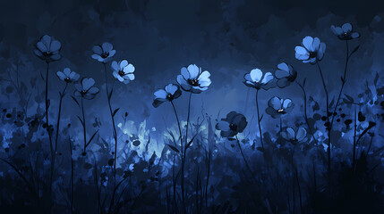 Wall Mural - dark delicate flower