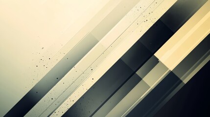 Poster - Abstract Diagonal Stripes Background: Beige and Gray Geometric Design