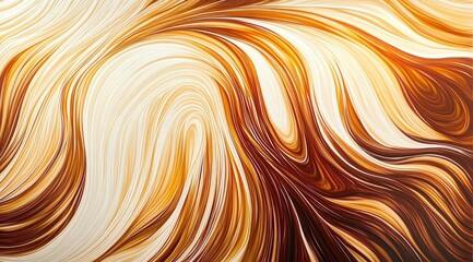 Poster - Swirling abstract art in warm, earthy tones.  Fluid lines create a dynamic, organic pattern