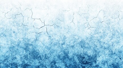 Poster - Abstract blue textured background with cracked surface, fading to white at the top