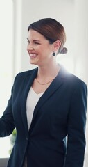 Aufkleber - Hr, meeting and handshake with business woman in office for interview, candidate welcome and job offer. Thank you, introduction and onboarding recruitment with person shaking hands for hiring