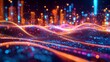 © Zaiseefa - Aesthetic wave line design representing big data in urban environments.