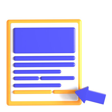 footer text 3d icon illustration