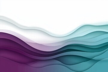 Poster - Abstract Layered Gradient Waves Background in Purple Teal and White
