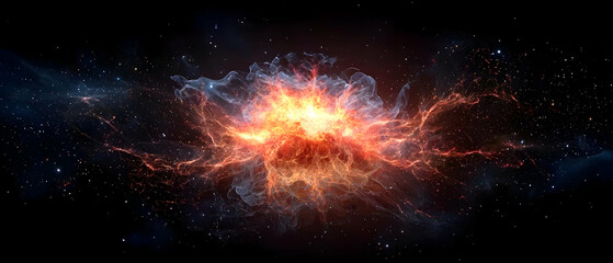Poster - abstract colorful space explosion