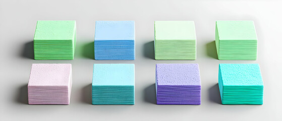 Poster - Abstract Colorful Stacked Cubes