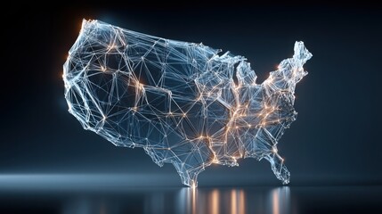 Poster - Map of the united states featuring ai-predicted city-level fiscal resilience ratings for economic analysis purposes