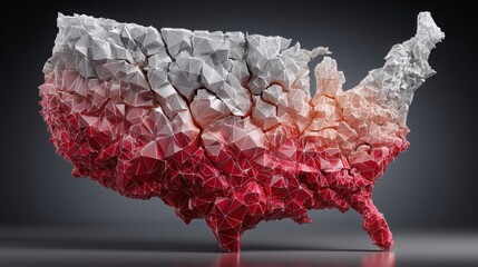 Poster - Comprehensive map of the united states showcasing ai-predicted city-level fiscal resilience rating for analysis