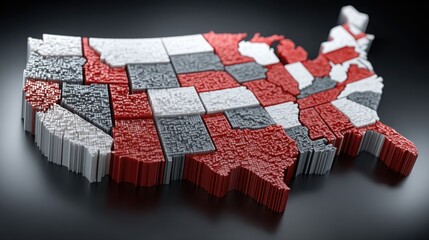 Poster - united states map depicting economic diversification pathways for sustainable growth and strategic d