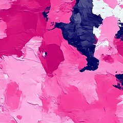 Poster - Vibrant, textured abstract painting in hues of pink, purple, and blue