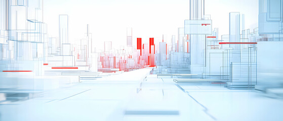 Poster - Abstract Futuristic Cityscape Design