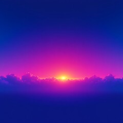 Poster - Vivid sunset, vibrant cloudscape