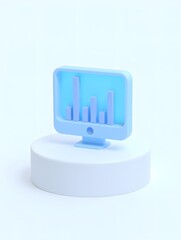 Poster - 3d technology three-dimensional icon internet finance cloud computing storage element