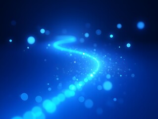 Poster - high tech futuristic technology abstract technology particle mesh style background