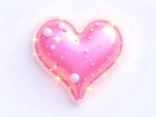 Poster - love heart 3d valentine's day love anniversary concept illustration