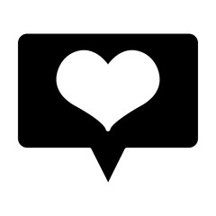 Fototapete - Notifications single icon. Social media Like icon. Vector illustration on white background. color editable