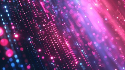 Leinwandbilder - Abstract picture micro light sparkling particle represent data flow vivid flowing wave with high tech background, create digital effect scene perfect for energetic and fantasy wallpaper design. AIG53.