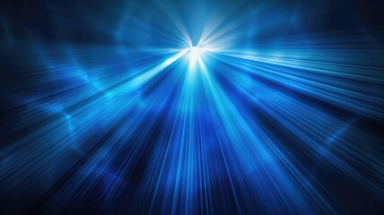 Leinwandbilder - Abstract picture of blue light particle with digital technology style design connecting become dynamic of electric wave movement represent about flowing of data or structure of network system. AIG53.