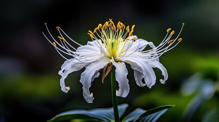Poster - Floral display of white blossom tranquil garden nature photography lush environment close-up view beauty of life