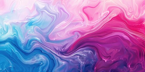Fototapete - Abstract pastel flowing patterns with pink and blue hues. Background image of pink and blue mixing together and swirling pattern. Artistic design. Digital art for vibrant and elegant design. AIG51.
