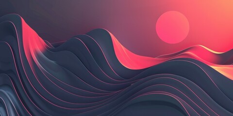 Poster - Abstract vivid colorful wave flowing express energetic texture. Seamless texture of vividness curve swirling convey sense of harmony and wonderful scene perfect for effect and graphic design. AIG51.