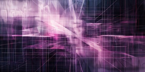 Poster - Abstract glitch movement effect on surface of digital cyber design express scene of cyberspace style. High tech pixel of data scenery in mysterious pattern perfect for wallpaper and background. AIG51.