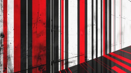 Poster - Abstract red, black color wave express, emphasize energetic splashed line. Seamless texture of vividness curve painting convey sense of wonderful scene perfect for effect and graphic design. AIG53.