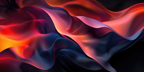 Poster - Abstract vivid color fabric wave flow express energetic surface. Seamless texture of vividness curve swirling convey sense of harmony and wonderful scene perfect for effect and graphic design. AIG51.
