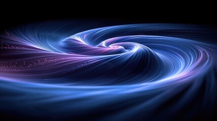 Fototapete - Colorful flowing digital waves in blue and pink. Digital artwork of transparent fluid or liquid with vibrant gradient blue and purple color. Modern design and technology concept. Futuristic. AIG53.