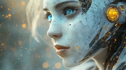 A futuristic AI-driven startup rising from the ashes of past failures