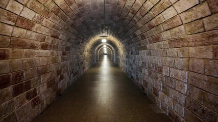 Wall Mural - Tunnel Towards The Kehlsteinhaus Elevator In Berchtesgaden, Bavaria, Germany. - POV shot