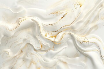 Poster - Abstract creamy white and beige flowing patterns. Background image of fabric texture with white or cream color with wavy pattern. Digital art for elegant and modern design. Flowing pattern. AIG51.