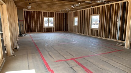 Poster - Structural floor markings with notes for inspector review and progress record