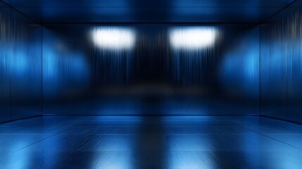 Poster - The Psychology of Blue in Metallic Background Design