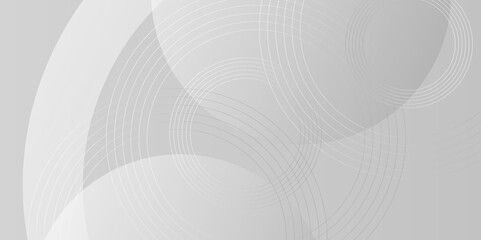 Poster - white and grey abstract background with geometric circle shapes. abstract geometric background vecto