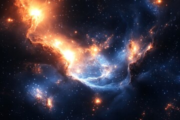 Wall Mural - Nebula deep space