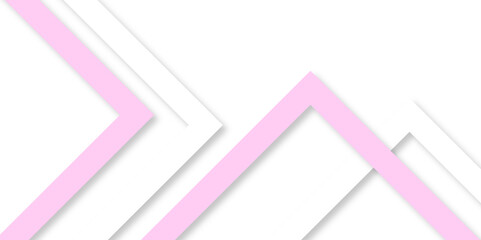 Poster - simple white background. geometric triangles pink and withe shapes .with shadow creative minimalist 