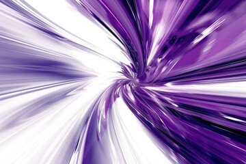 Fototapete - Dynamic purple and white abstract wave lines on a white background. Digital artwork for modern design and print. Background image of swirling purple watercolor texture with white background. AIG51.