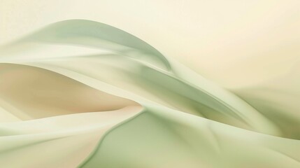 Poster - Abstract soft pastel wave pattern in beige and green tones. Digital background for art design. Background image of green and brown with floating and flowing wave pattern and soft pastel color. AIG51.