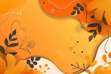 Poster - Abstract orange color wave flowing express the energetic ripple. Seamless texture of vividness curve swirling convey sense of harmony and wonderful scene perfect for effect and graphic design. AIG51.