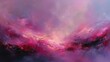 © muhammad - Abstract landscape of vibrant pink and purple hues, textured with flowing brushstrokes, evoking a sense of vastness and movement