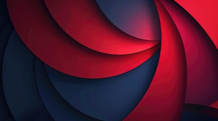 Fototapete - The abstract picture of the red circle round curve shape with multiple circular wave, the abstract shape is the form that does not represent the specific recognizable object from real world. AIG51.