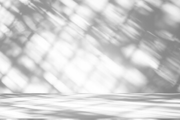 Leinwandbilder - Wall interior background, studio and backdrops show products.with shadow from window color white and grey. background for text insertion and presentation product	