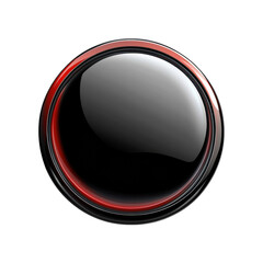 Poster - A sleek orb radiating a modern glow encircled in vibrant red symbolising on transparent background