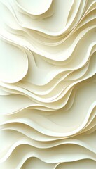 Poster - Abstract Paper Waves, Beige Soft Cream Flowing Layers Background. Natural Modern Wall Art Design,