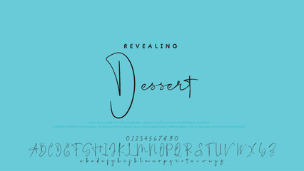 Fototapete - handwrite signature font Calligraphy Logotype Script Brush Font Type Font lettering handwritten