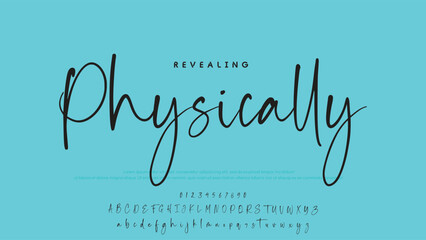 Fototapete - handwrite signature font Calligraphy Logotype Script Brush Font Type Font lettering handwritten