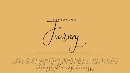 Poster - Signature script lettering font.